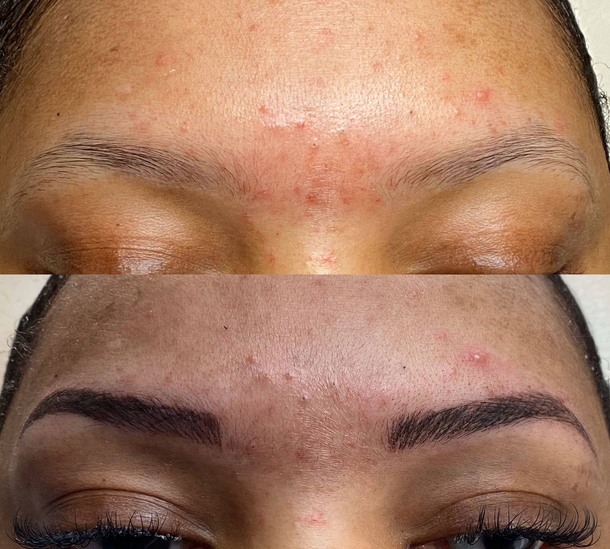 microblading eyebrows before and after