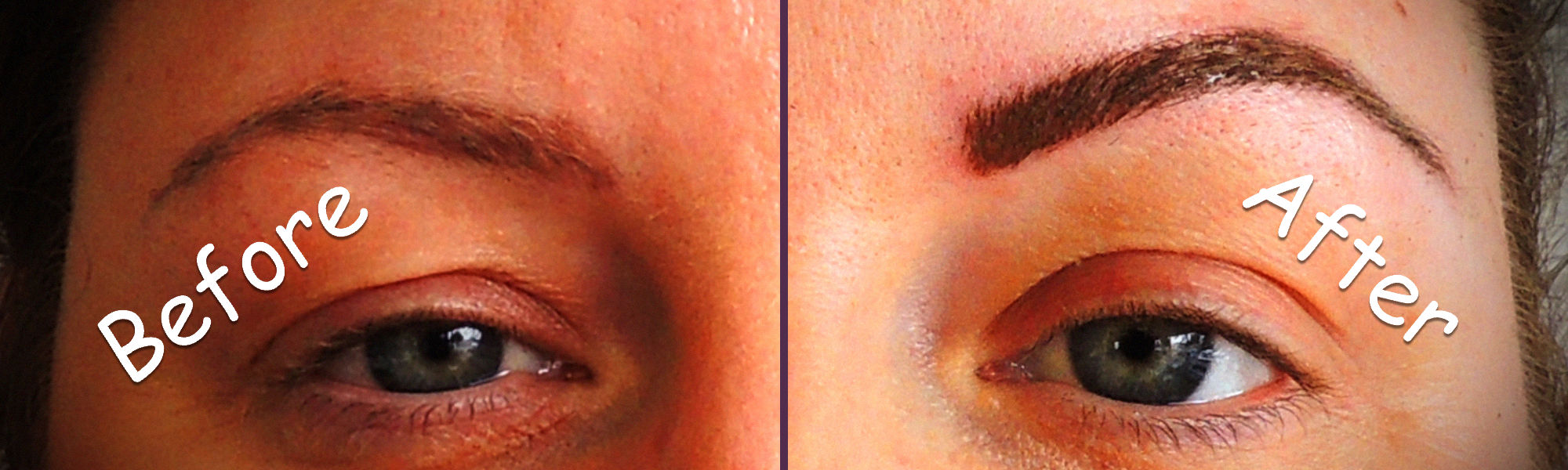 microblading eyebrows before and after